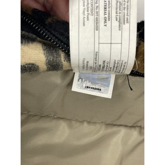 Vintage JanSport High Stakes TRS7 Leopard Animal Print Fuzzy Fabric Backpack - Picture 9 of 15